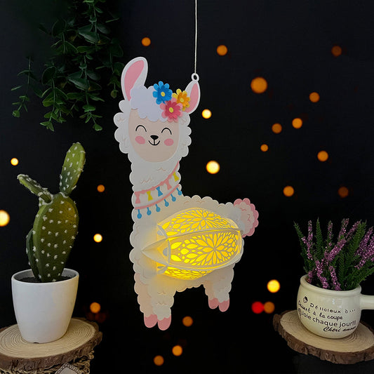 Alpaca - 3D Animal Lantern File - Cricut File -