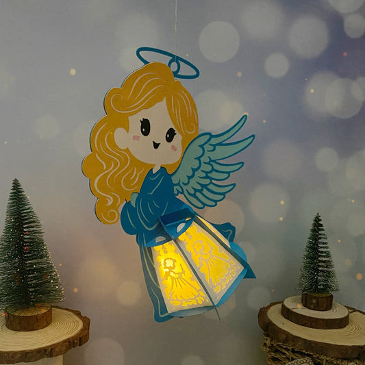 Angel 4 - 3D Lantern Angel File - Cricut File -