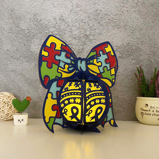 Autism 3 - 3D Lantern Autism File - Cricut File -
