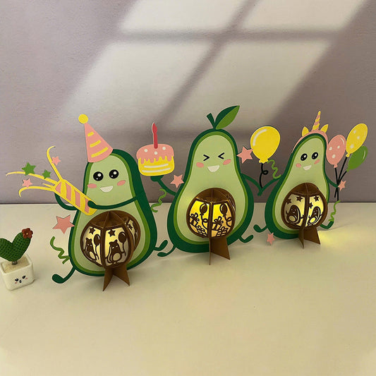 Avocado - 3D Fruit Lantern File - Cricut File -