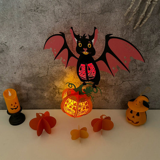Bat - 3D Halloween Paper Lantern File - Cricut File -