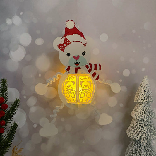 Bear - 3D Christmas Hanging Lantern File - Cricut File -