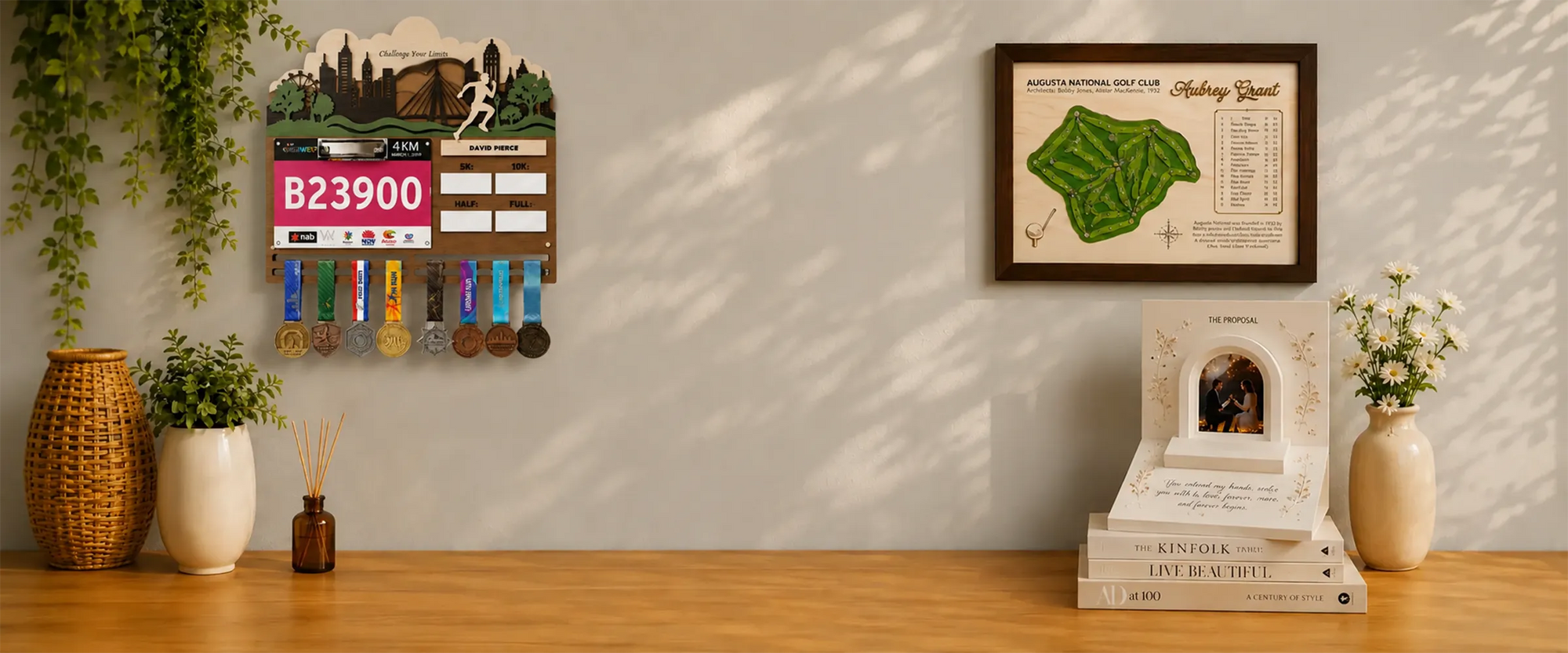 Personalized Medal Hangers & Race Displays