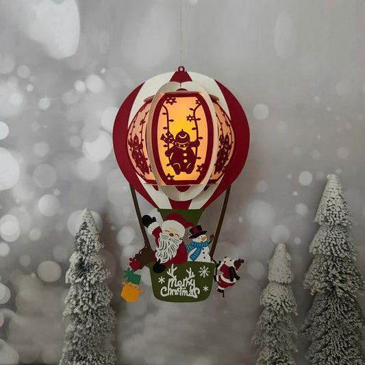 Christmas - 3D Lantern Air Balloon File - Cricut File  -