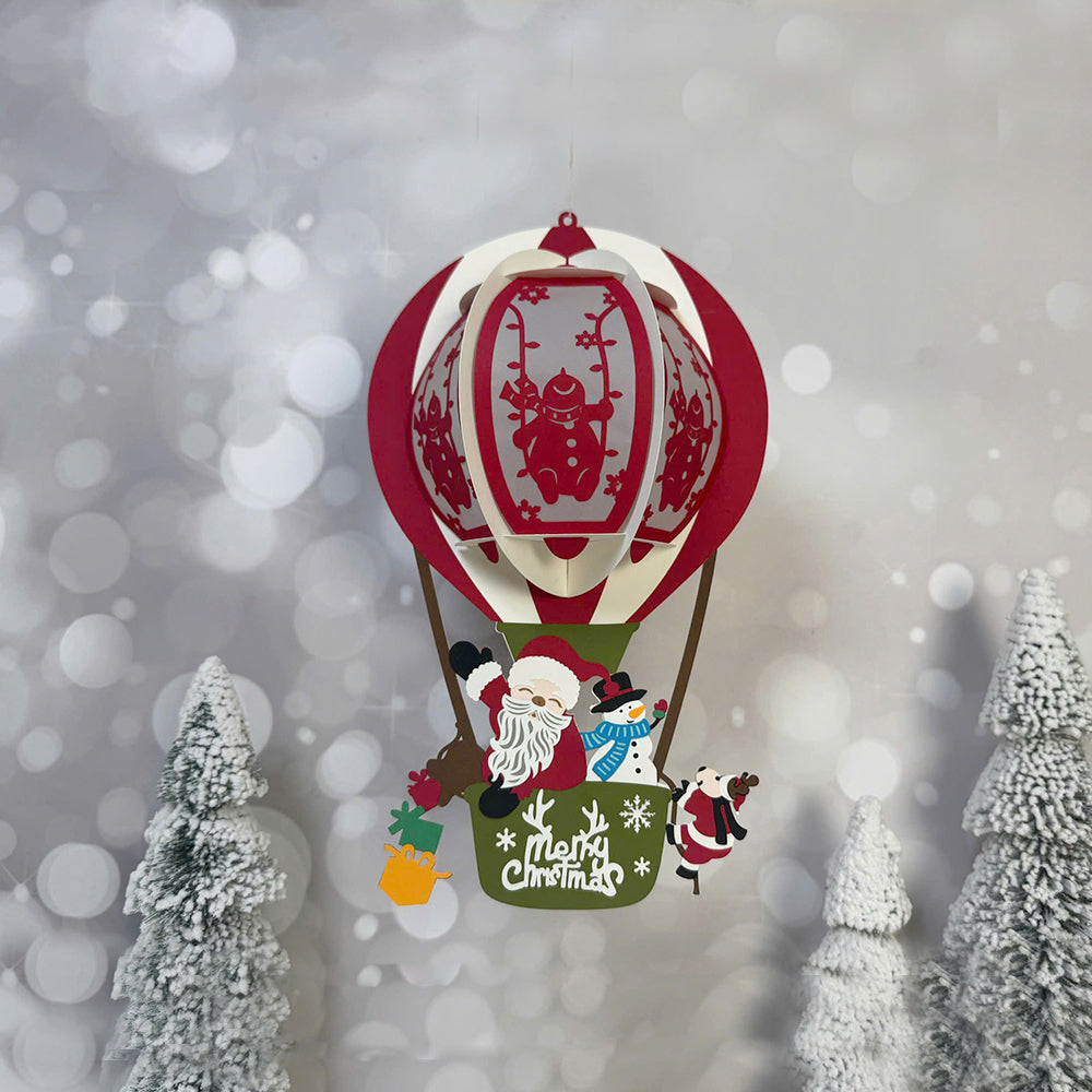 Christmas - 3D Lantern Air Balloon File - Cricut File  -