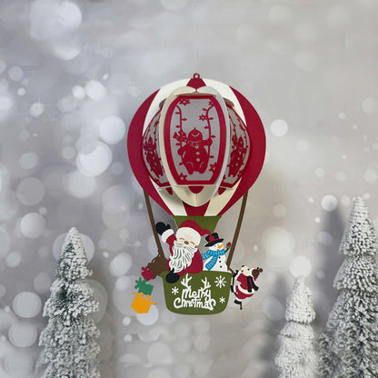 Christmas - 3D Lantern Air Balloon File - Cricut File  -