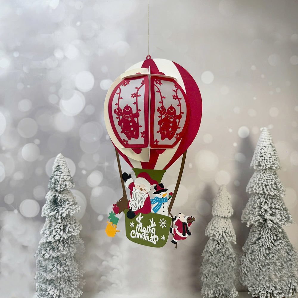 Christmas - 3D Lantern Air Balloon File - Cricut File  -