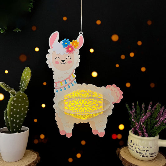 Alpaca - 3D Animal Lantern File  - Cricut File  -