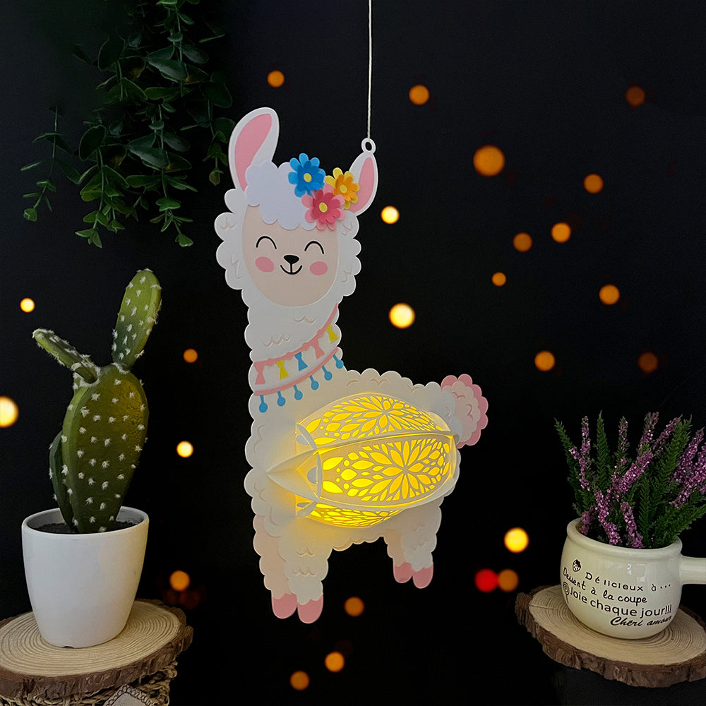 Alpaca - 3D Animal Lantern File  - Cricut File  -
