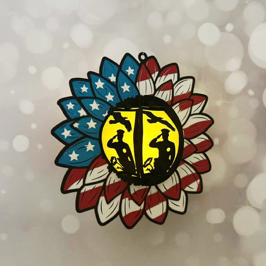 America – 3D Lantern Sunflower File - Cricut File -