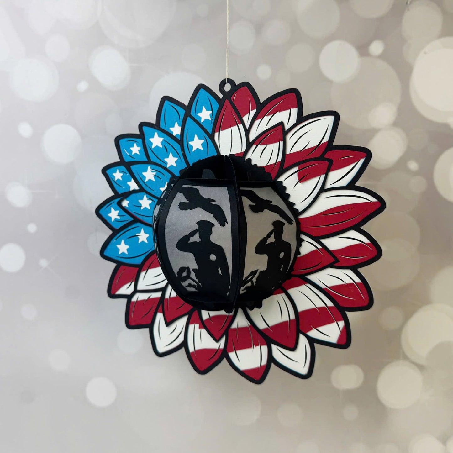 America – 3D Lantern Sunflower File - Cricut File -