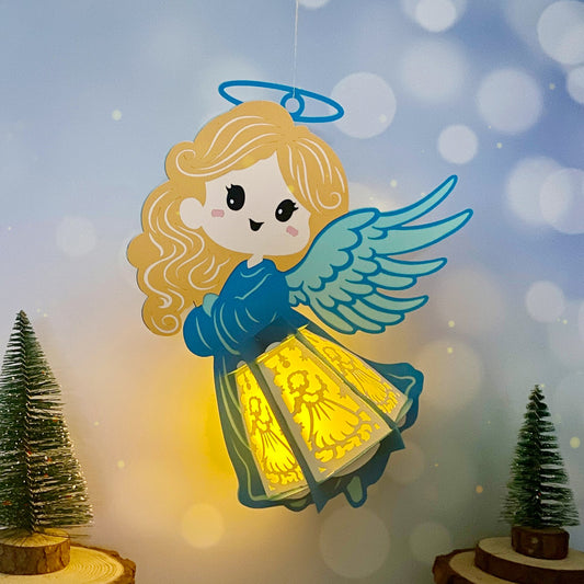 Angel 4 - 3D Lantern Angel File - Cricut File  -