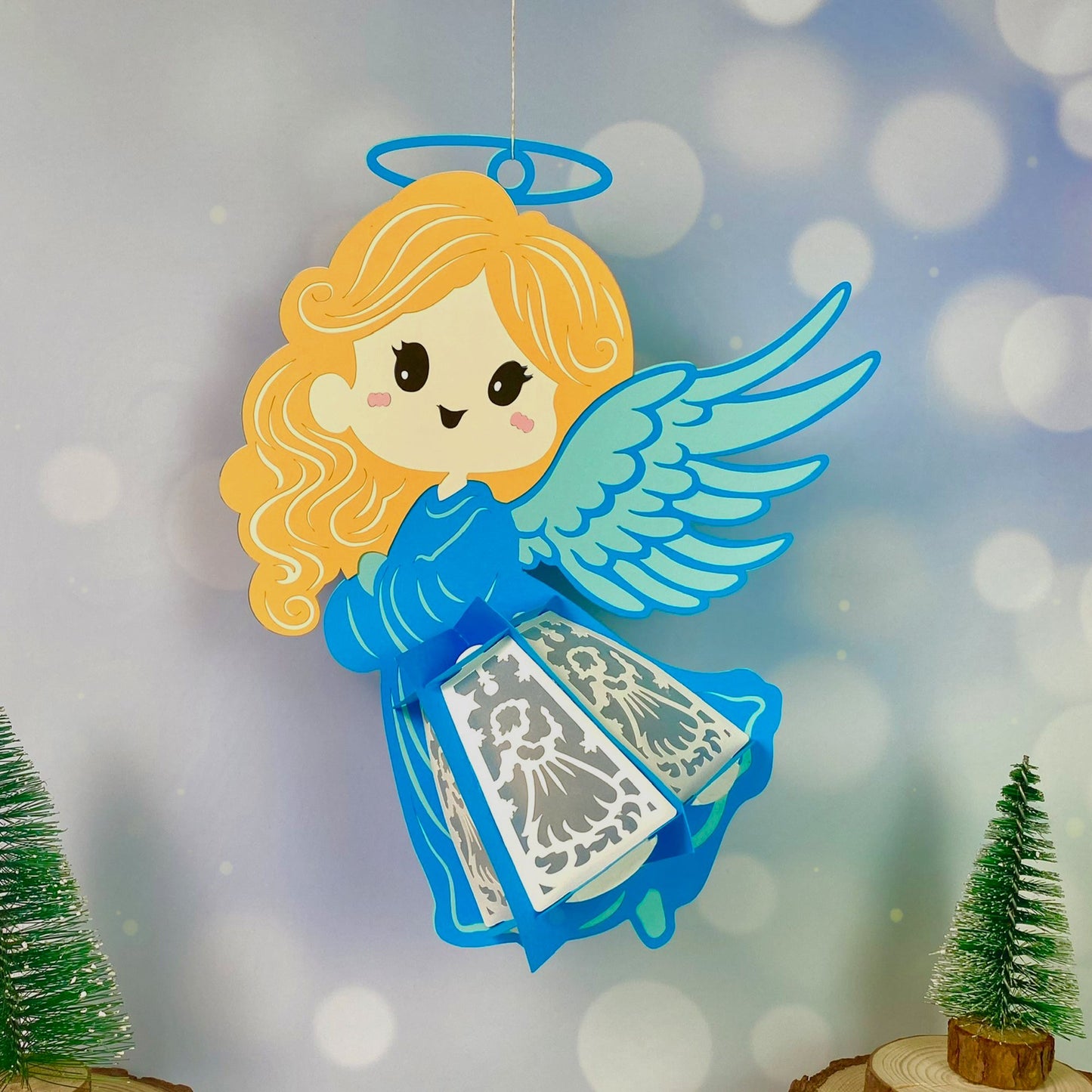 Angel 4 - 3D Lantern Angel File - Cricut File  -