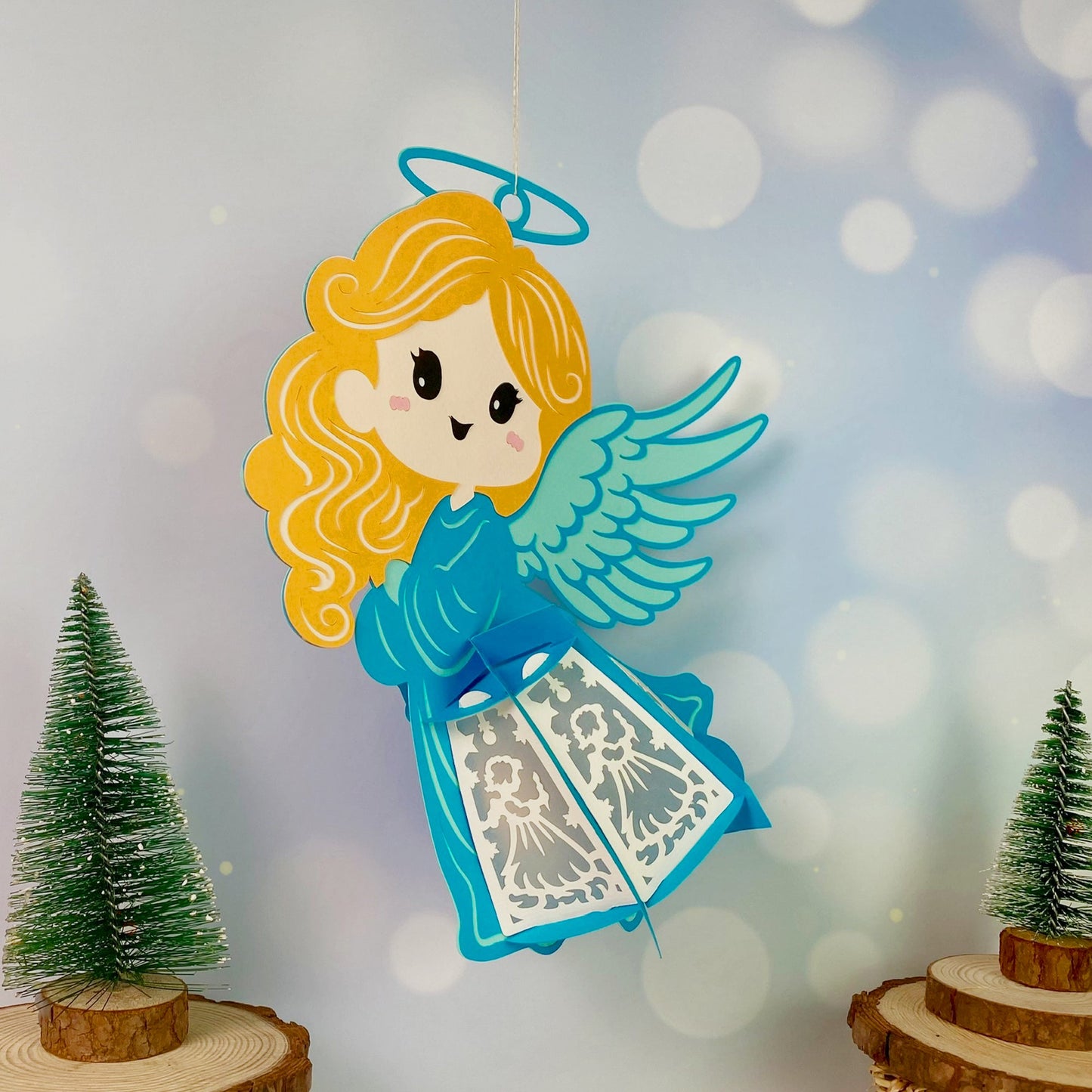 Angel 4 - 3D Lantern Angel File - Cricut File  -