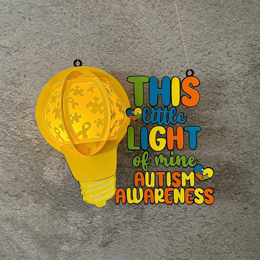 Autism 2 - 3D Lantern Autism File  - Cricut File  -
