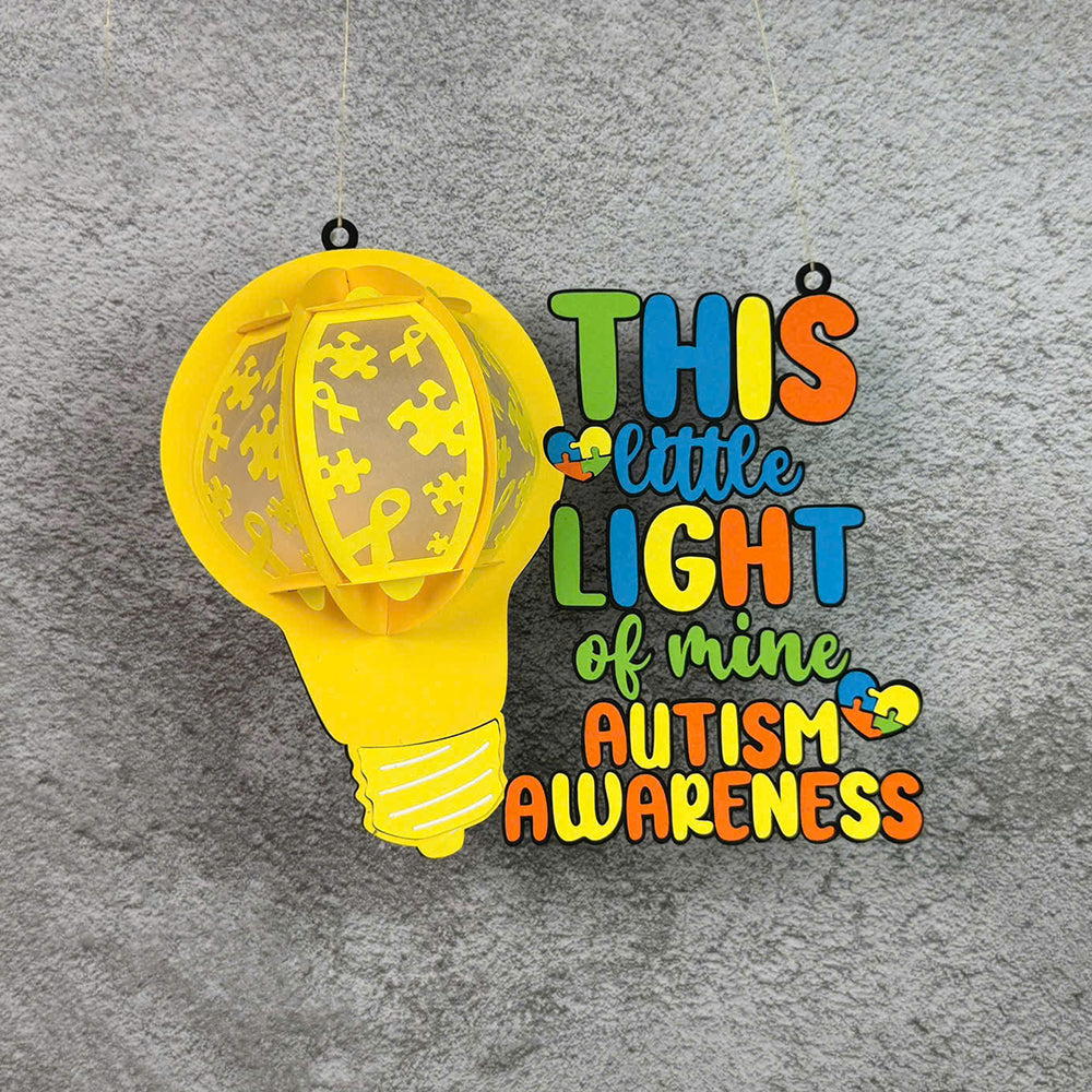 Autism 2 - 3D Lantern Autism File  - Cricut File  -