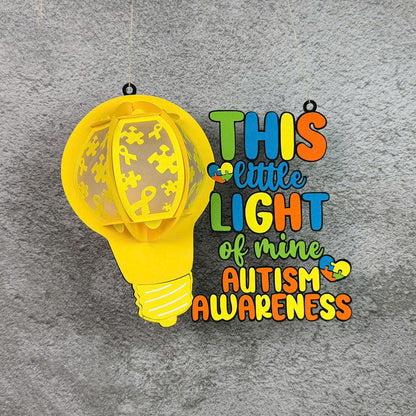 Autism 2 - 3D Lantern Autism File  - Cricut File  -