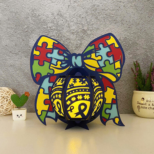 Autism 3 - 3D Lantern Autism File  - Cricut File  -