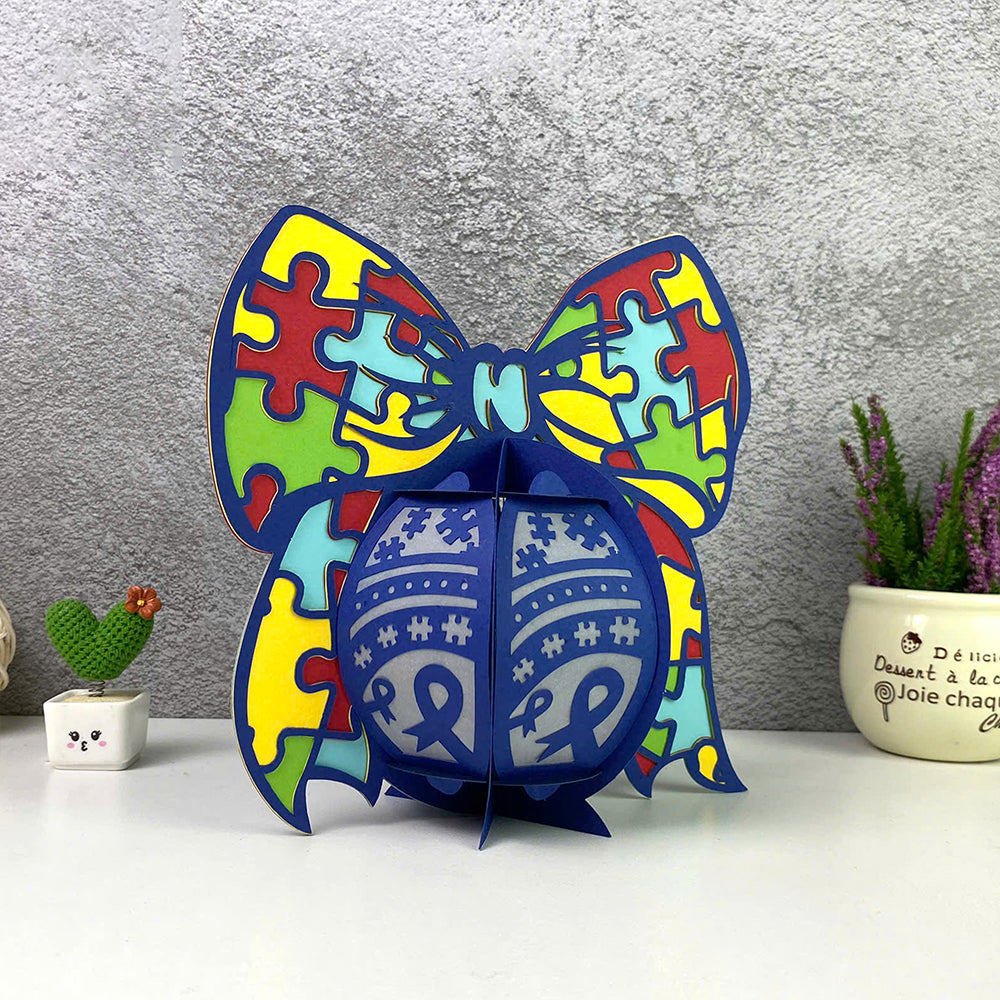 Autism 3 - 3D Lantern Autism File  - Cricut File  -