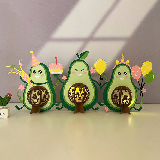 Avocado - 3D Fruit Lantern File  - Cricut File  -
