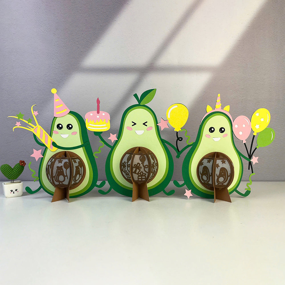 Avocado - 3D Fruit Lantern File  - Cricut File  -