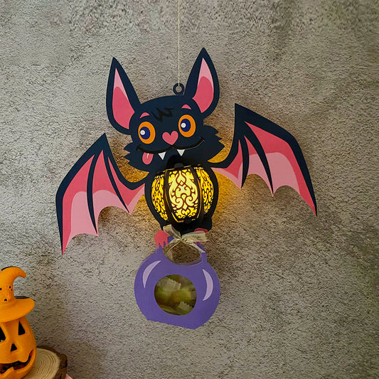 Bat 3 - 3D Halloween Paper Lantern File - Cricut File  -