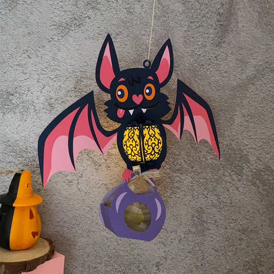 Bat 3 - 3D Halloween Paper Lantern File - Cricut File  -