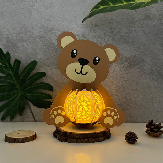 Bear - 3D Animal Lantern File  - Cricut File  -