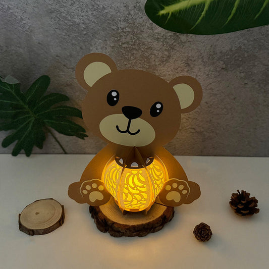 Bear - 3D Animal Lantern File  - Cricut File  -