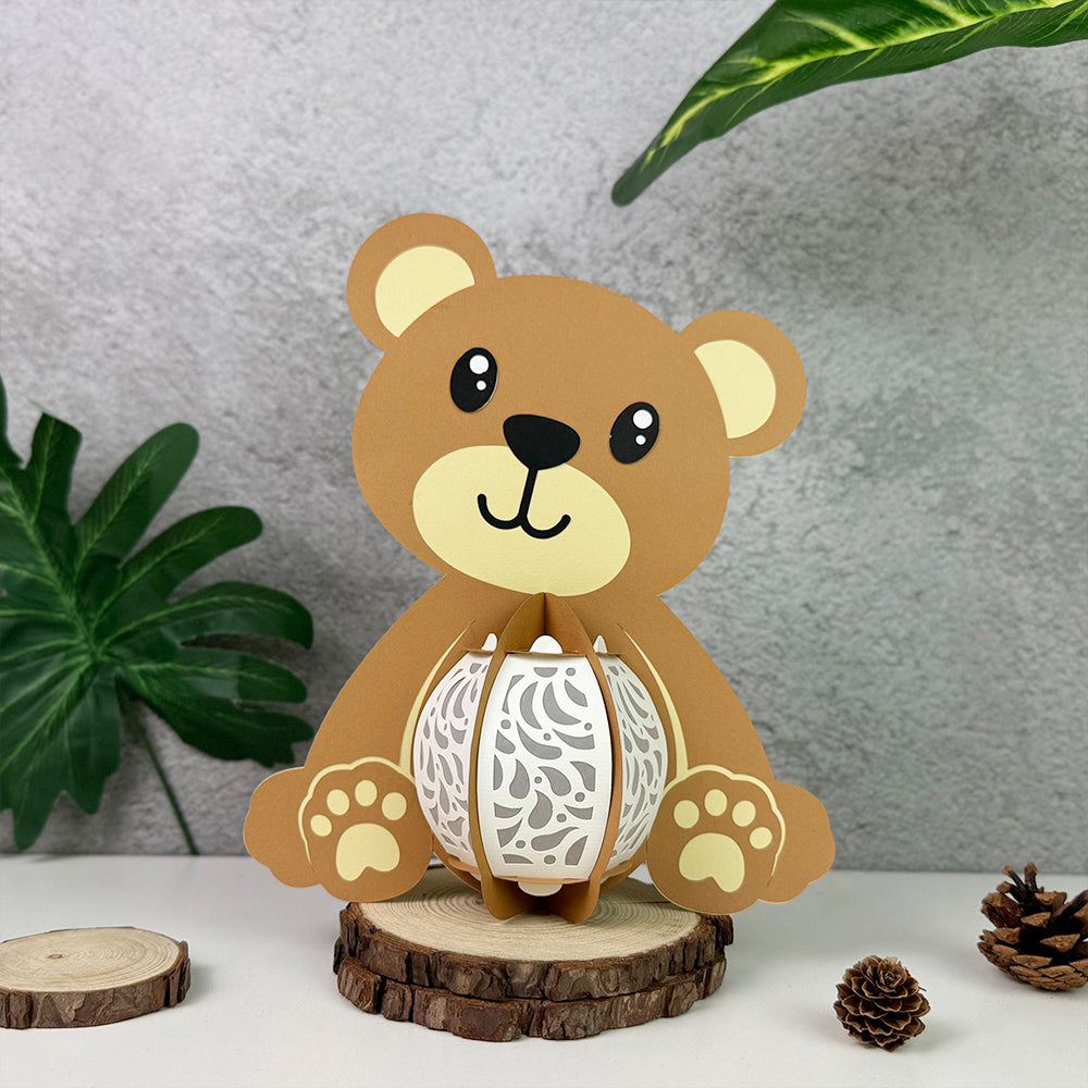 Bear - 3D Animal Lantern File  - Cricut File  -