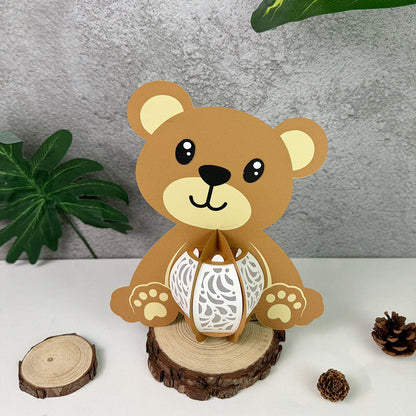 Bear - 3D Animal Lantern File  - Cricut File  -
