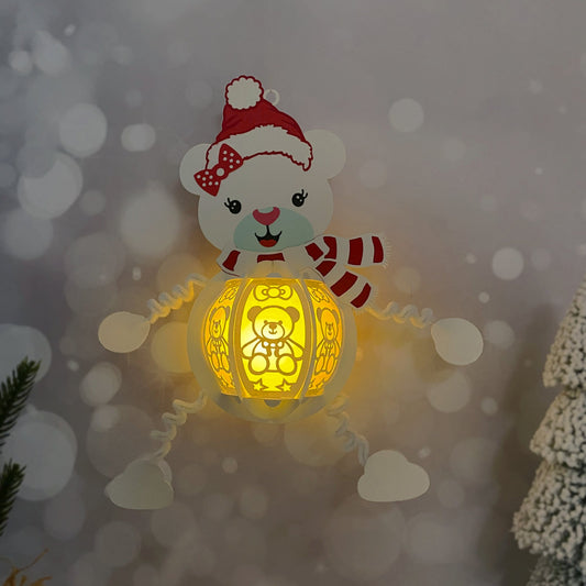Bear - 3D Christmas Hanging Lantern File - Cricut File  -