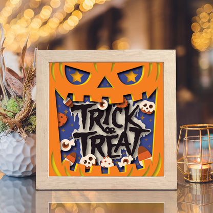 Trick Or Treat 1 – 3D Halloween Paper Cut Shadow Box File - Cricut File - (8x8 inches) -