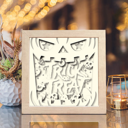 Trick Or Treat 1 – 3D Halloween Paper Cut Shadow Box File - Cricut File - (8x8 inches) -