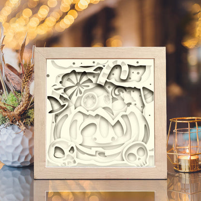 Trick Or Treat 5 – 3D Halloween Paper Cut Shadow Box File - Cricut File - (8x8 inches) -