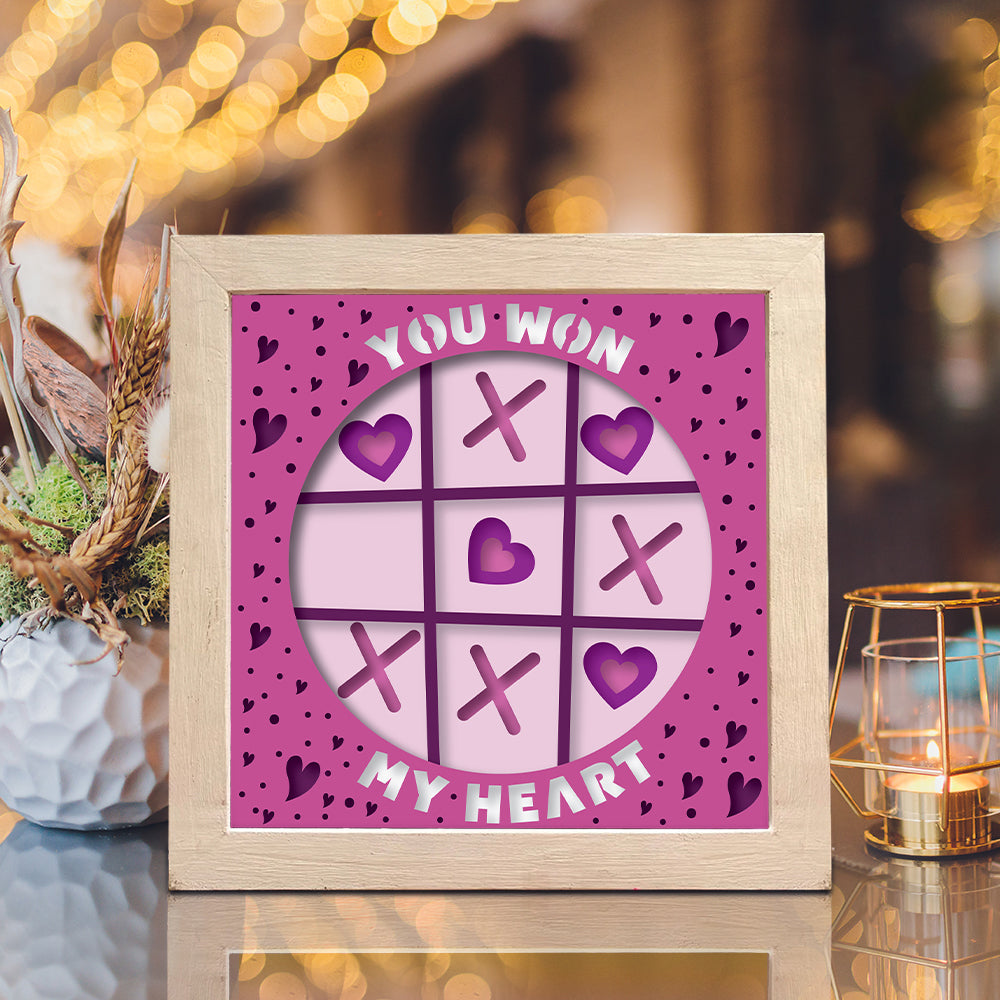 Valentine – 3D Paper Cut Shadow Box File - Cricut File - (8x8 inches) -