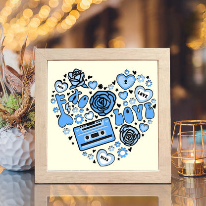 Valentine's Day – 3D Paper Cut Shadow Box File - Cricut File - (8x8 inches) -