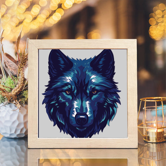 Wolf Portrait – 3D Paper Cut Shadow Box File - Cricut File - (8x8 inches) -