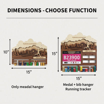 Running Medal Holder for Her – Race Bib Display & Marathon Medal Hanger