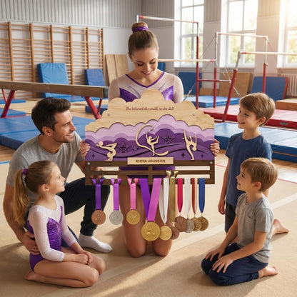 Gymnastics Medal Holder Personalized – Custom Gymnast Medal Hanger with Name