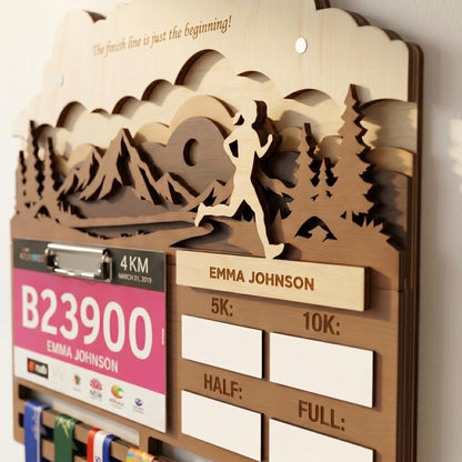 Running Medal Holder for Her – Race Bib Display & Marathon Medal Hanger