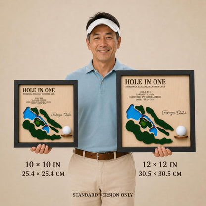 Hole in One Gift for Dad – Personalized 3D Golf Course Map Ball Display