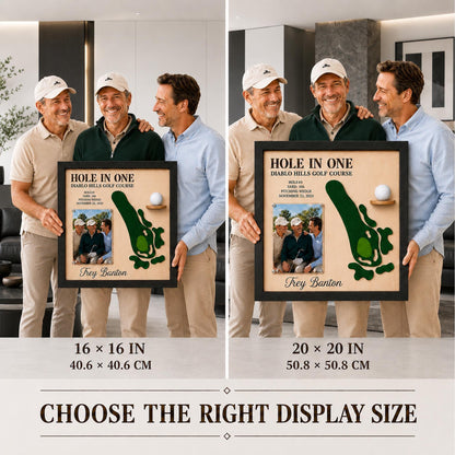 Hole in One Gift from Friends – Personalized 3D Golf Course Map Ball Display